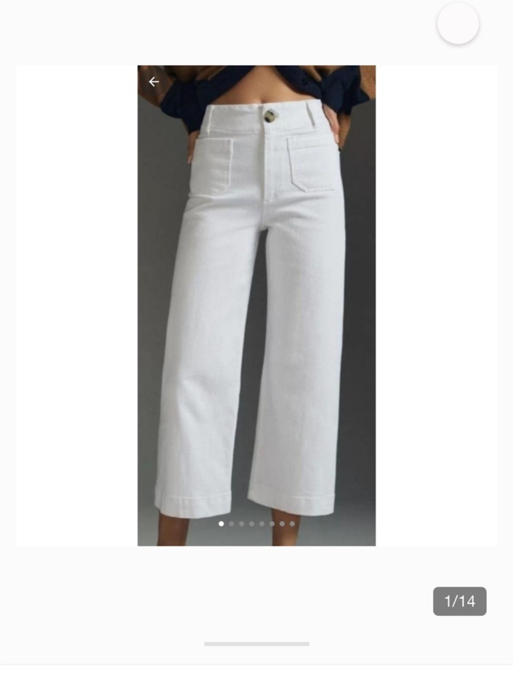 Pilcro from Anthropologie white skipper cropped jeans